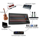 16-Channel Professional Audio Mixer Console