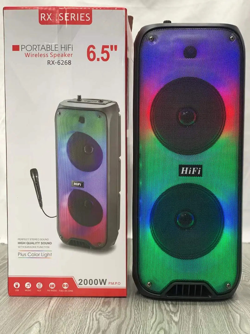 RX-6268 6 Inch Portable HiFi Wireless Speaker