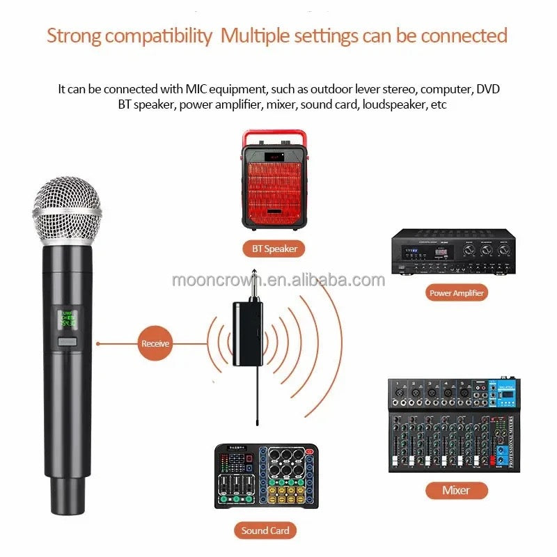 SM57Wireless Microphone Handheld Microphone Wireless with Rechargeable Receiver Microphone