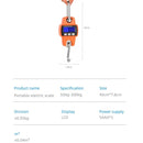 300kg Portable Crane Scale Industrial Scale Miniature Metal Crane Scale