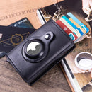 Leather Airtag Wallet Men pop up Card Holder Leather Wallet