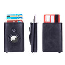 Leather Airtag Wallet Men pop up Card Holder Leather Wallet