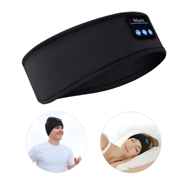 Soft Sleeping Wireless Music Sport Headbands - Black