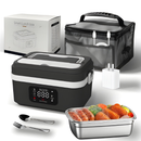 Cordless Electric Lunch Box for Adults, 8000mAh Rechargeable Auto Heated Lunch Box, 1L Portable Self-Heating Food Warmer for Office, Picnic, Car & Outdoor Use