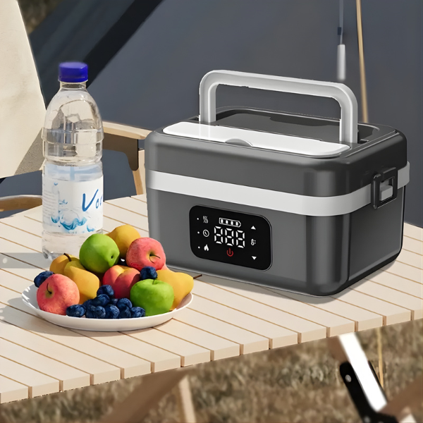 Cordless Electric Lunch Box for Adults, 8000mAh Rechargeable Auto Heated Lunch Box, 1L Portable Self-Heating Food Warmer for Office, Picnic, Car & Outdoor Use