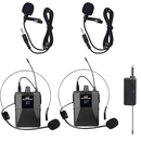 UHF Wireless Microphone System with Microphone Body-pack Transmitter and Receiver 6.35mm Plug with 3.5mm Adapter for Speaker