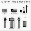 Ultra-High Speed, Rechargeable Cooling Fan with small vacuum cleaner