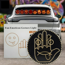 2-in-1 LED Hand Gesture Light Sign - Back Window Smiling Face Expression