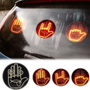 2-in-1 LED Hand Gesture Light Sign - Back Window Smiling Face Expression