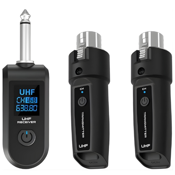 Wireless XLR Transmitter and Receiver, 2.4GHz Wireless Microphone