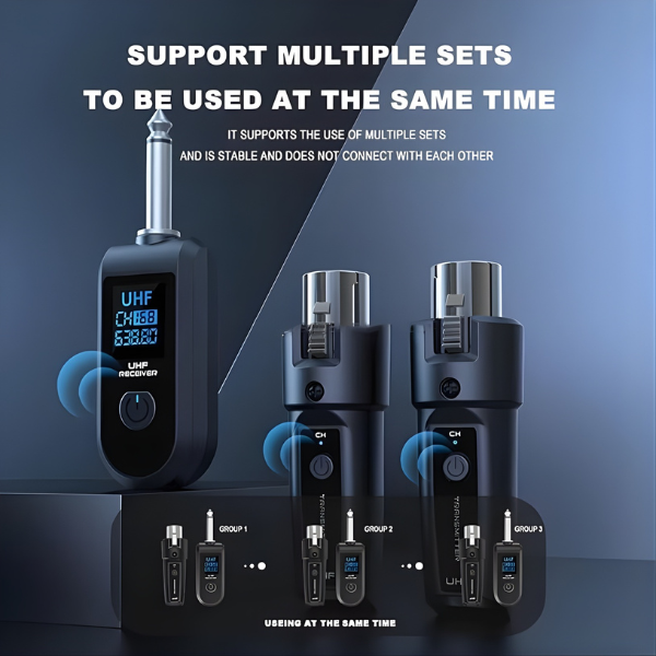 Wireless XLR Transmitter and Receiver, 2.4GHz Wireless Microphone