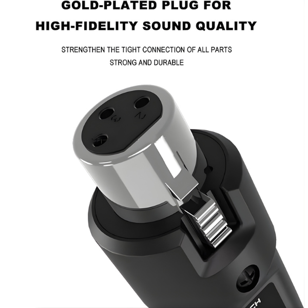 Wireless XLR Transmitter and Receiver, 2.4GHz Wireless Microphone