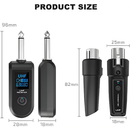 Wireless XLR Transmitter and Receiver, 2.4GHz Wireless Microphone