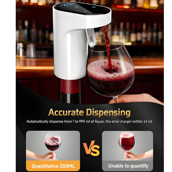 S18 Electric Wine Aerator Dispenser Intelligent Electronic Wine Decanter White