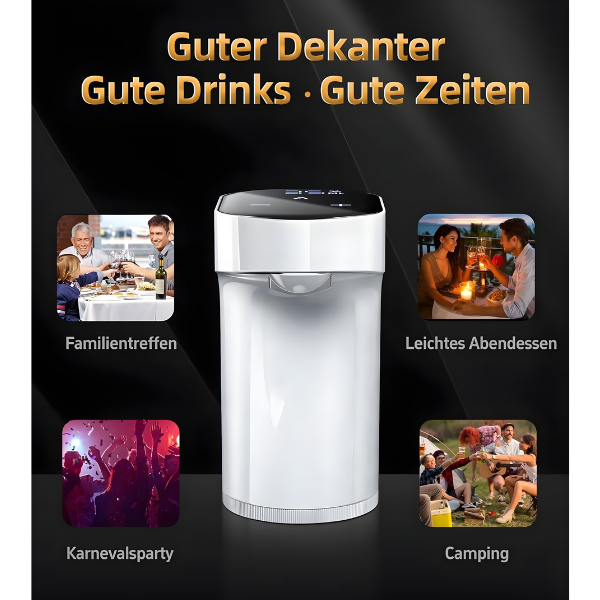 S18 Electric Wine Aerator Dispenser Intelligent Electronic Wine Decanter White