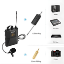 UHF Wireless Microphone System with Microphone Body-pack Transmitter and Receiver 6.35mm Plug with 3.5mm Adapter for Speaker