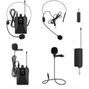 UHF Wireless Microphone System with Microphone Body-pack Transmitter and Receiver 6.35mm Plug with 3.5mm Adapter for Speaker