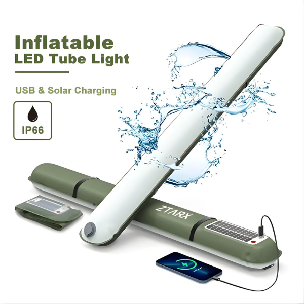 Ztarx LED Tube with Solar & USB Charging Built-in Battery