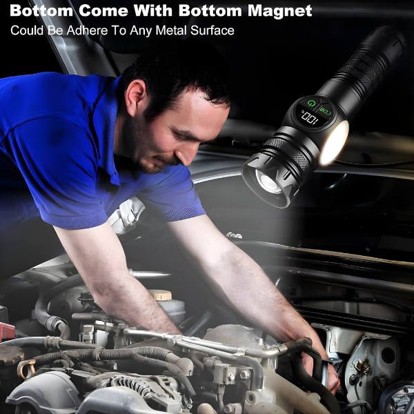 Rechargeable Flashlight COB + LED Torchlight