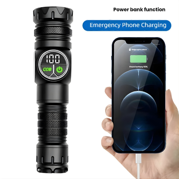 Rechargeable Flashlight COB + LED Torchlight