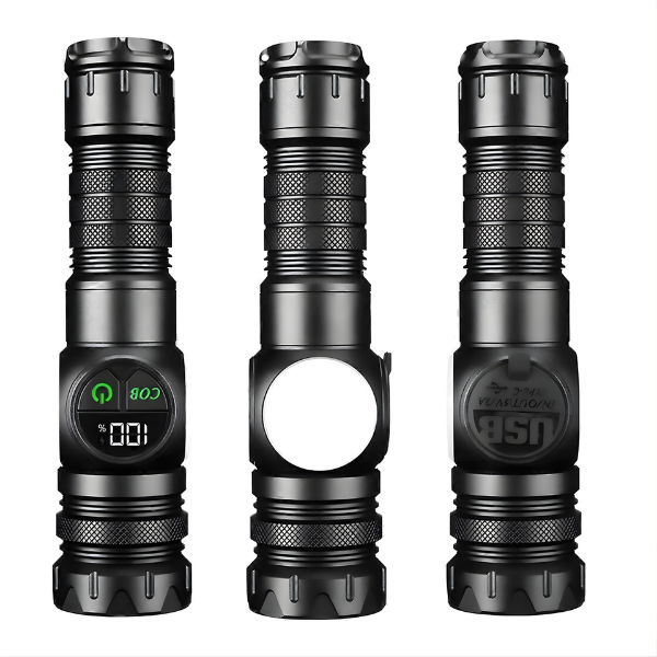Rechargeable Flashlight COB + LED Torchlight