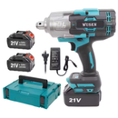 1000NM 1/2 Inch Brushless Motor Li-ion 21V Battery Cordless Impact Wrench for Impact Gun