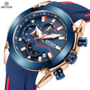 MEGIR Fashion Men's Watches Silicone Military Sport Watch Waterproof Date Chronograph Clock Wrist Watch Relogio Masculino 2065