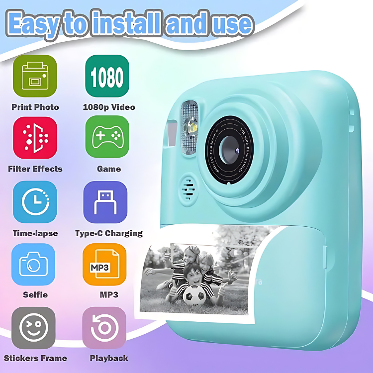 Kids Digital Camera with Instant Printing