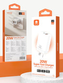 20W USB-A & USB-C Dual Super Fast Charger (AU6)