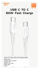 60W Super Fast Cable - Type C to Type C (P5) 2 METER