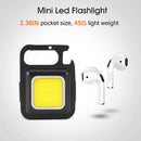 Powerful Mini COB LED flashlight, 500mAh rechargeable