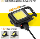 Powerful Mini COB LED flashlight, 500mAh rechargeable