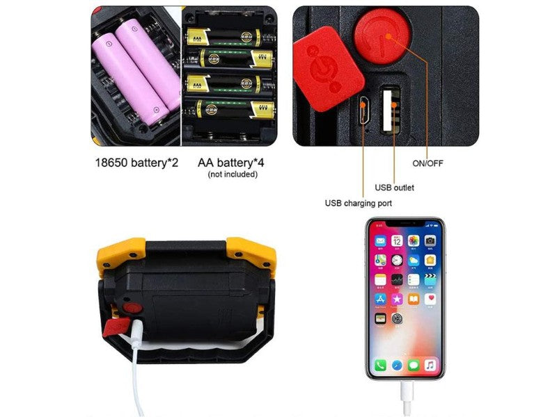 COB Work Light, Outdoor Camping Flashlight