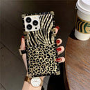 Gold Leopard iPhone Case with Ring iphone 14 plus case