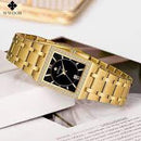 HLS WWOOR Grip Love Diamond Waterproof Square Steel Band Quartz Women's Watch Leisure Fashion Women's Watch