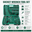 Set of 216pcs Hand Mechanic Socket Ratchet Wrench Combination Tool Kit 216 in 1