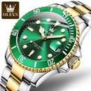 OLEVS Watches for Men  Big Face Waterproof Mens Wristwatch Analog Dress Two Tone Stainless Steel Man Watch Luminous Relojes De Hombre