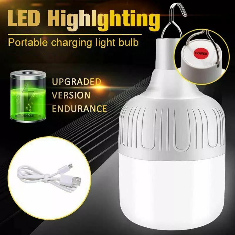 90W USB Rechargeable LED Light Bulb Lamp Garden Outdoor Emergency Handle,camping