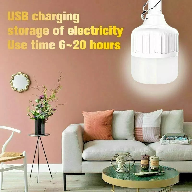 90W USB Rechargeable LED Light Bulb Lamp Garden Outdoor Emergency Handle,camping