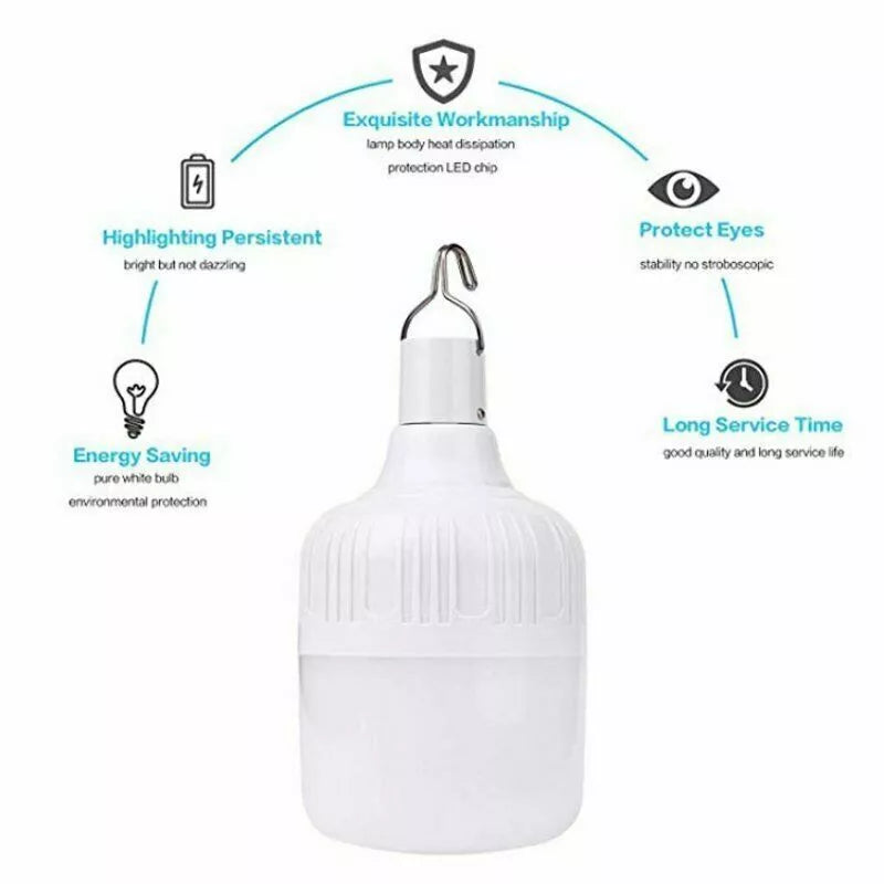 90W USB Rechargeable LED Light Bulb Lamp Garden Outdoor Emergency Handle,camping