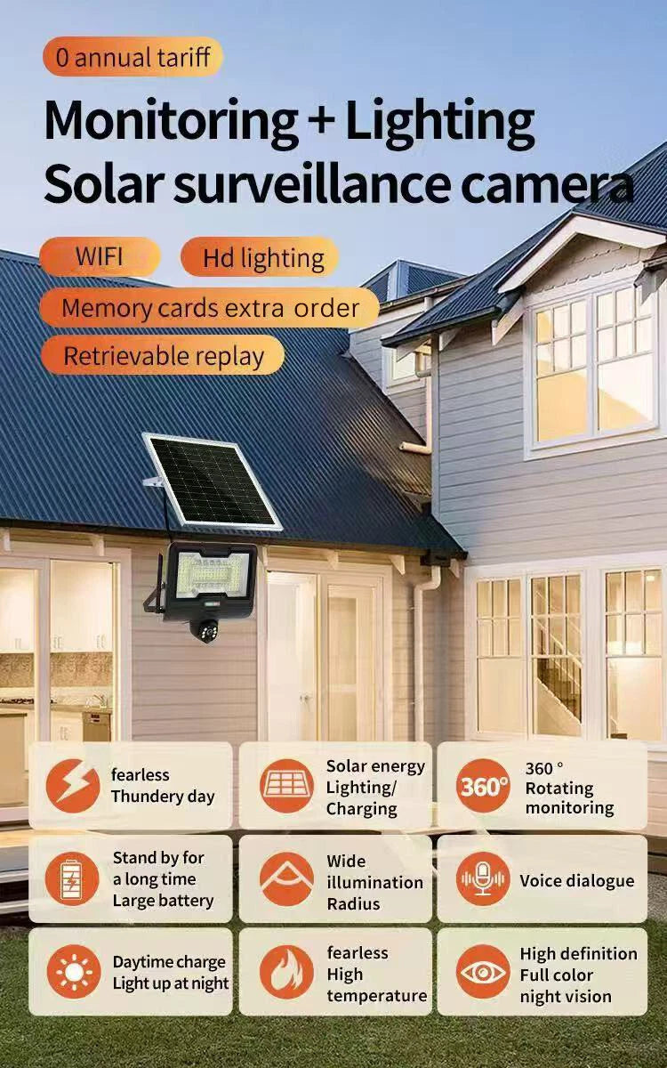 Solar Floodlight Security Camera