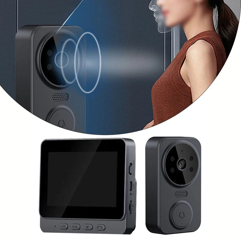 Wireless Video Doorbell Phone Security Camera With 4 3 Screen And HD Resolution