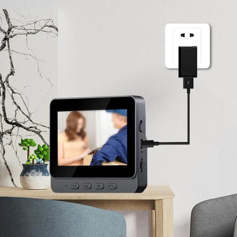 Wireless Video Doorbell Phone Security Camera With 4 3 Screen And HD Resolution