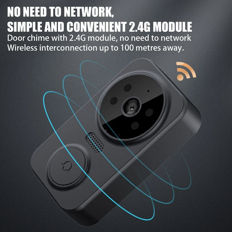 Wireless Video Doorbell Phone Security Camera With 4 3 Screen And HD Resolution