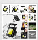 Powerful Mini COB LED flashlight, 500mAh rechargeable