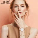 Top Brand Women Luxury Rose Gold Watch Earrings Necklace Set