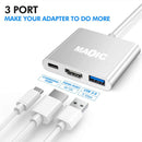 High Quality 3 in 1 USB Type C HUB to 1080P 4K HDMI+USB