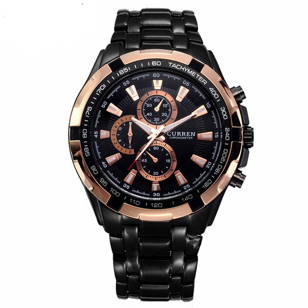 CURREN Waterproof Top Luxury Brand Military Steel Wrist Watch Men
