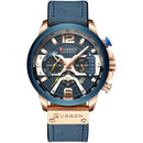 Luxury Chronograph Men Watches Leather Luxury Waterproof Sport Watch clock men curren Wristwatch