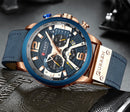 Luxury Chronograph Men Watches Leather Luxury Waterproof Sport Watch clock men curren Wristwatch